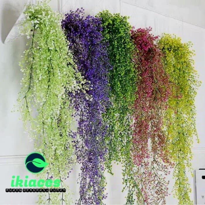 KLIMAUSHOP BUNGA RAMBAT DAUN RAMBAT BUNGA JUNTAI DAUN PLASTIK DAUN JUNTAI BUNGA PLASTIK TANAMAN ARTI