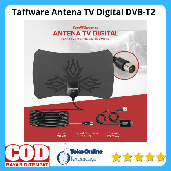 Taffware Antena TV Digital DVB-T2 25dB Grid Pattern Signal Booster INDOOR  SUPER JERNIH / ANTENA TV 