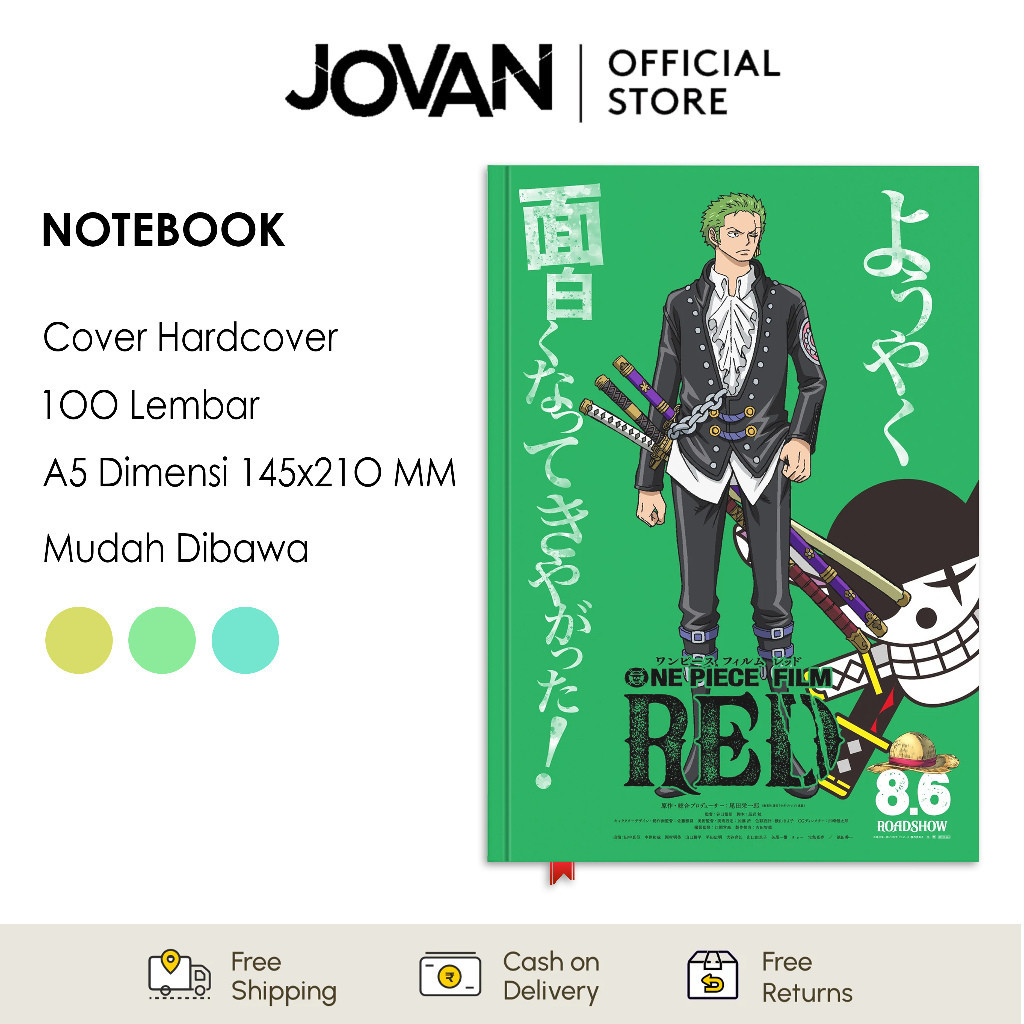 

Notebook Hardcover Custom One Piece Red Zoro Buku Tulis Catatan Note Agenda Planner Jurnal Diary Notebook Anime