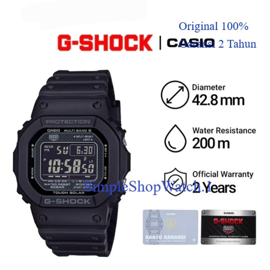 Original 100% Casio G-SHOCK GW-5000HS-1DR Jam Tangan Pria Digital GSHOCK GW-5000HS-1 GW5000HS Solar 