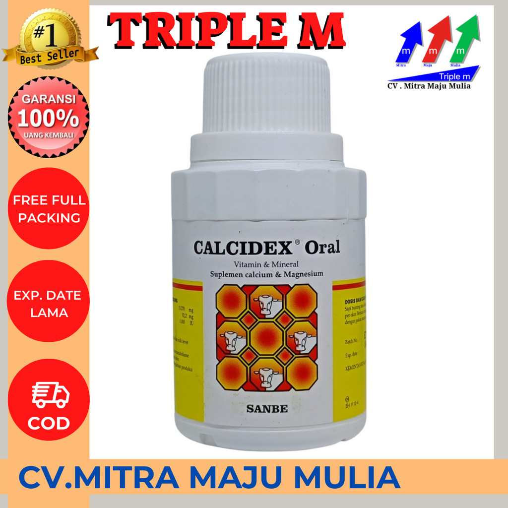 Calcidex oral 100ml mengatasi defisiensi calcium hewan MMM