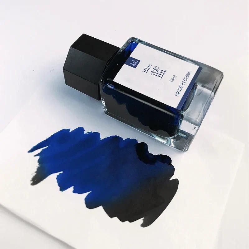 

18ml Fountain Pen Ink Black Blue Red Dark-blue Non-carbon Ink for Glass Pen Dip Pens Ink Supplies