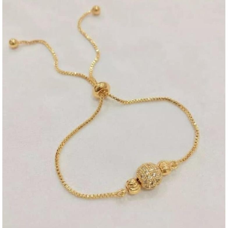 Gelang tangan Wanita gelang tangan wanita titanium asli antikarat dan luntur Termurah Emas Kulit