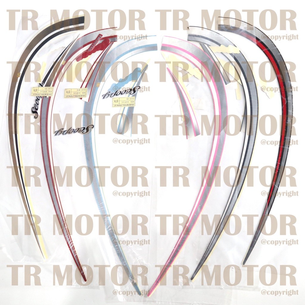 COD - Stiker Motor Scoopy 2012 Karbu Sticker Striping Lis Full Set Motor