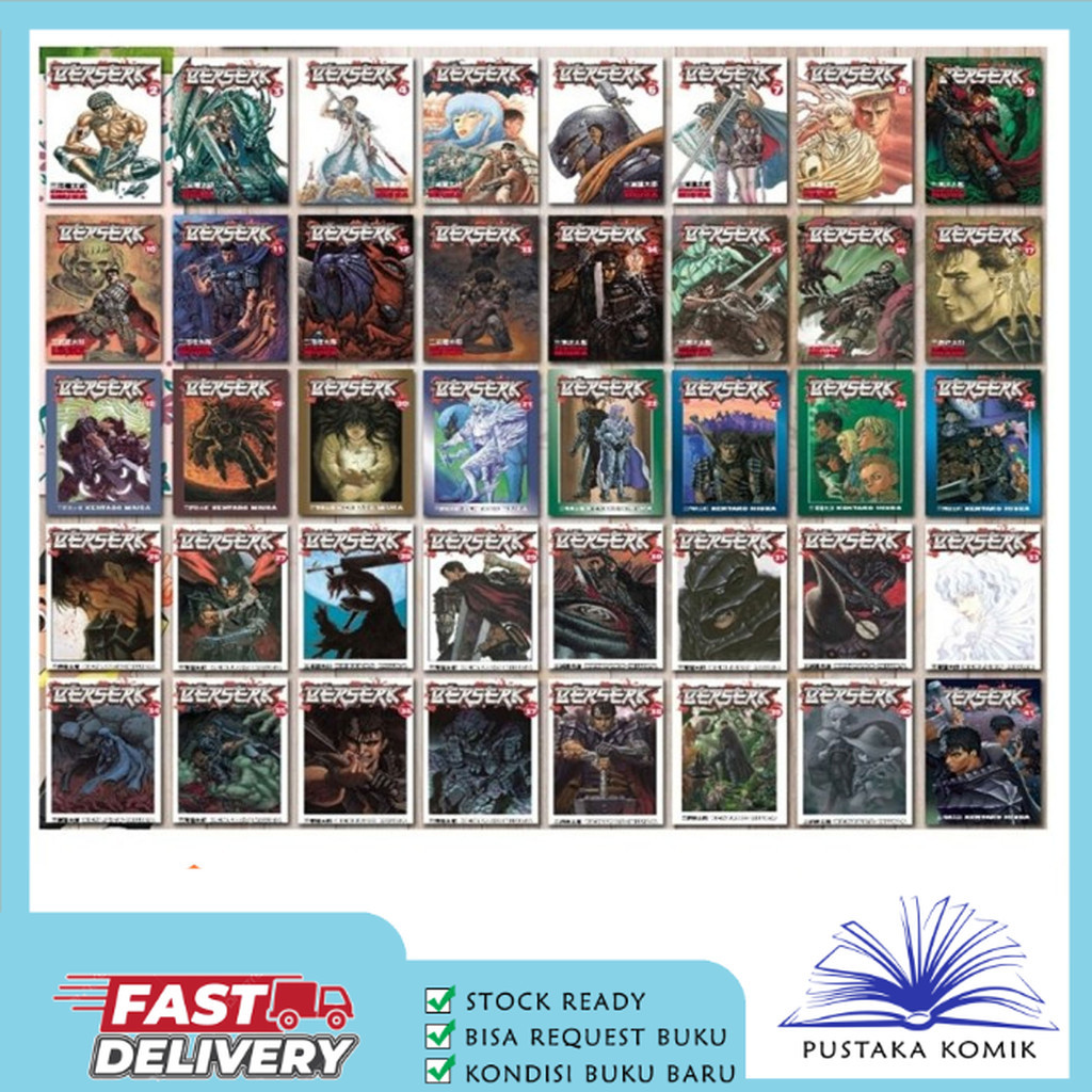 Komik Manga Berserk Full Set (41 book series) English