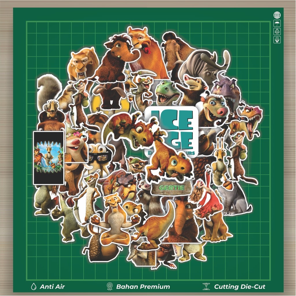 

HOT 50 PCS STIKER Stiker Kartun Ice Age : Dawn of the Dinosaurs Stiker Fashion Cars Decal Dingin Kartu Album Custom Vinyl Anti Air- Sticker Aesthetic Buku Journal Koper Casing HP Tablet Laptop Helm Motor Botol Minum