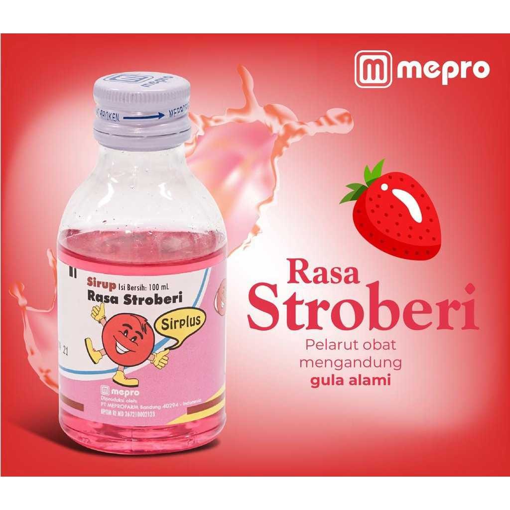 

[DISKON] Sirplus Strawberry 100ml / Syrup Pemanis Obat Puyer