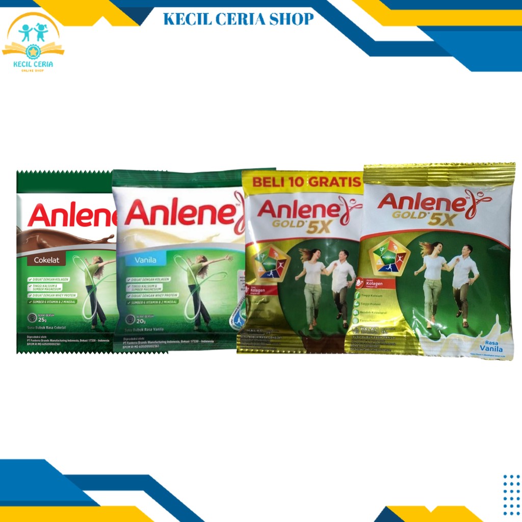

Susu Anlene Sachet Renceng Isi 10 Susu Anline Sachet Sachet Coklat Vanila Kecil Ceria