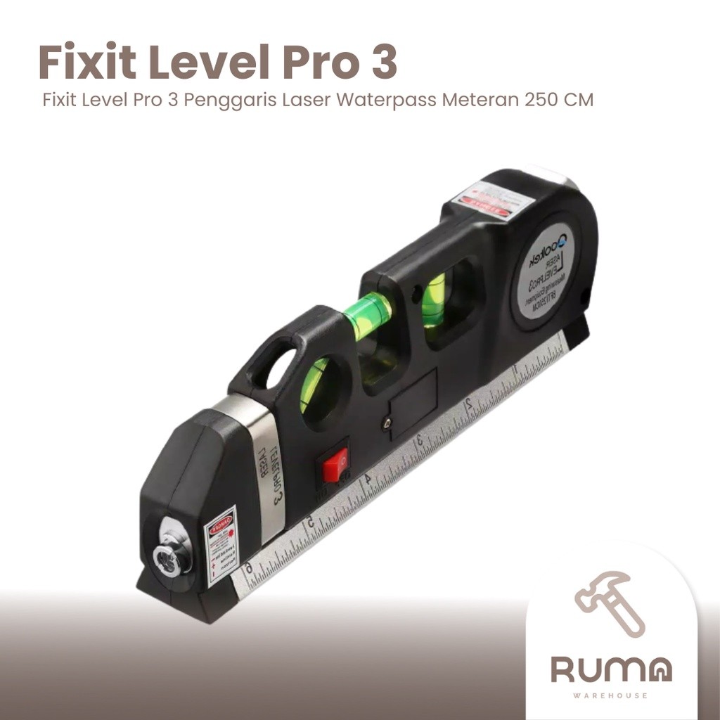 

Fixit Level Pro 3 Penggaris Laser Waterpass Digital Level Measure Tape Aligner Ruler