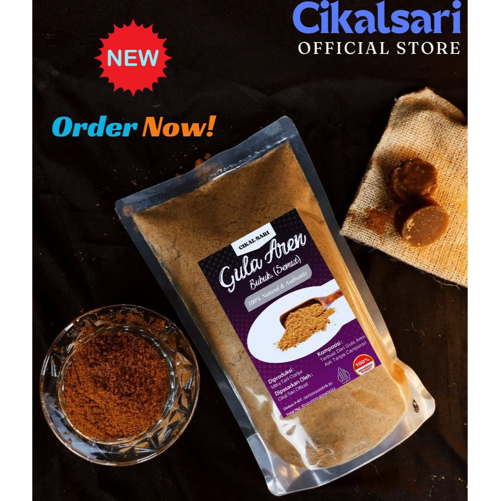 

1 KG / 1000GRM GULA AREN BUBUK ORGANIK PALM SUGAR GULA SEMUT ORGANIK