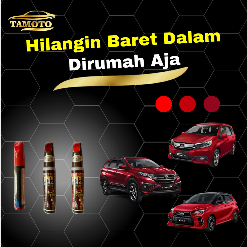 Spidol penghilang lecet body motor mobil / Cat oles menghilangkan baret mobil warna merah metalik ma