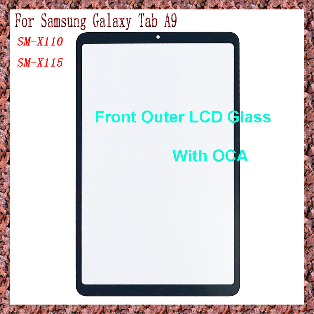 AAA For Samsung Galaxy Tab A9 X115 X110 SM-X110 SM-X115 Touch Screen Panel Tablet Front Outer LCD Gl