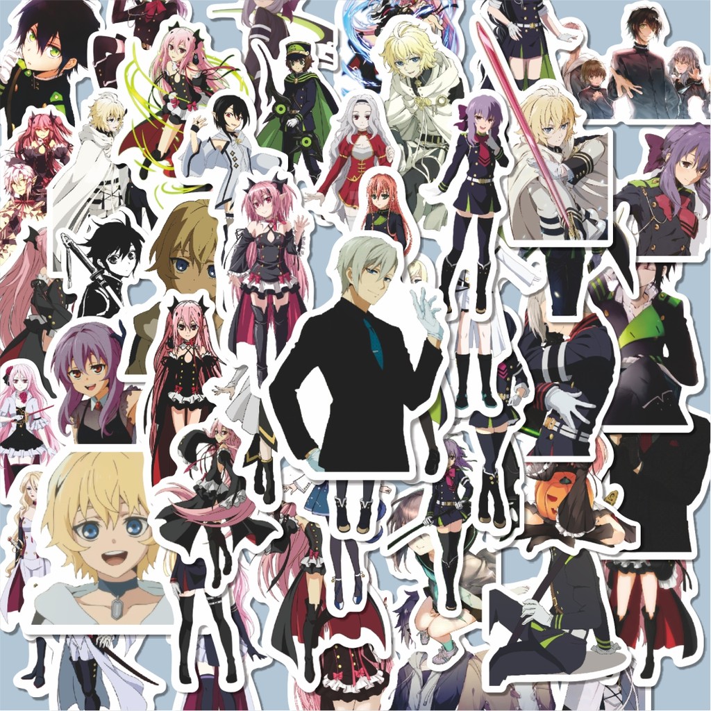 

100PCS Lucu Stiker Anime Seraph of the End Stiker Aesthetic Stiker Anti Air Stikers Berperekat Waterproof sticker decal buat Motor Helm Buku Journal Koper Casing HP Laptop Botol Minum Hadiah anak