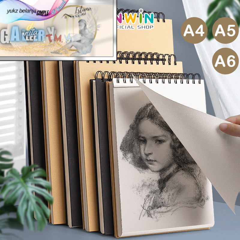 

DIY Kado Hadiah AnakSketchbook Buku Gambar A4/A5/A6 Vertikal Jilid Spiral, 30 LEMBAR , Dapat Dibalik 360 Derajat-