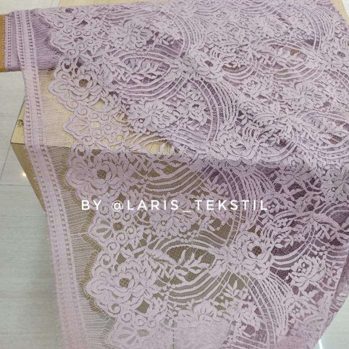 ✨LARIS✨ -Bakal Kebaya/ Kain Brokat / Brokat Semi Prancis Panel - 3. Navy