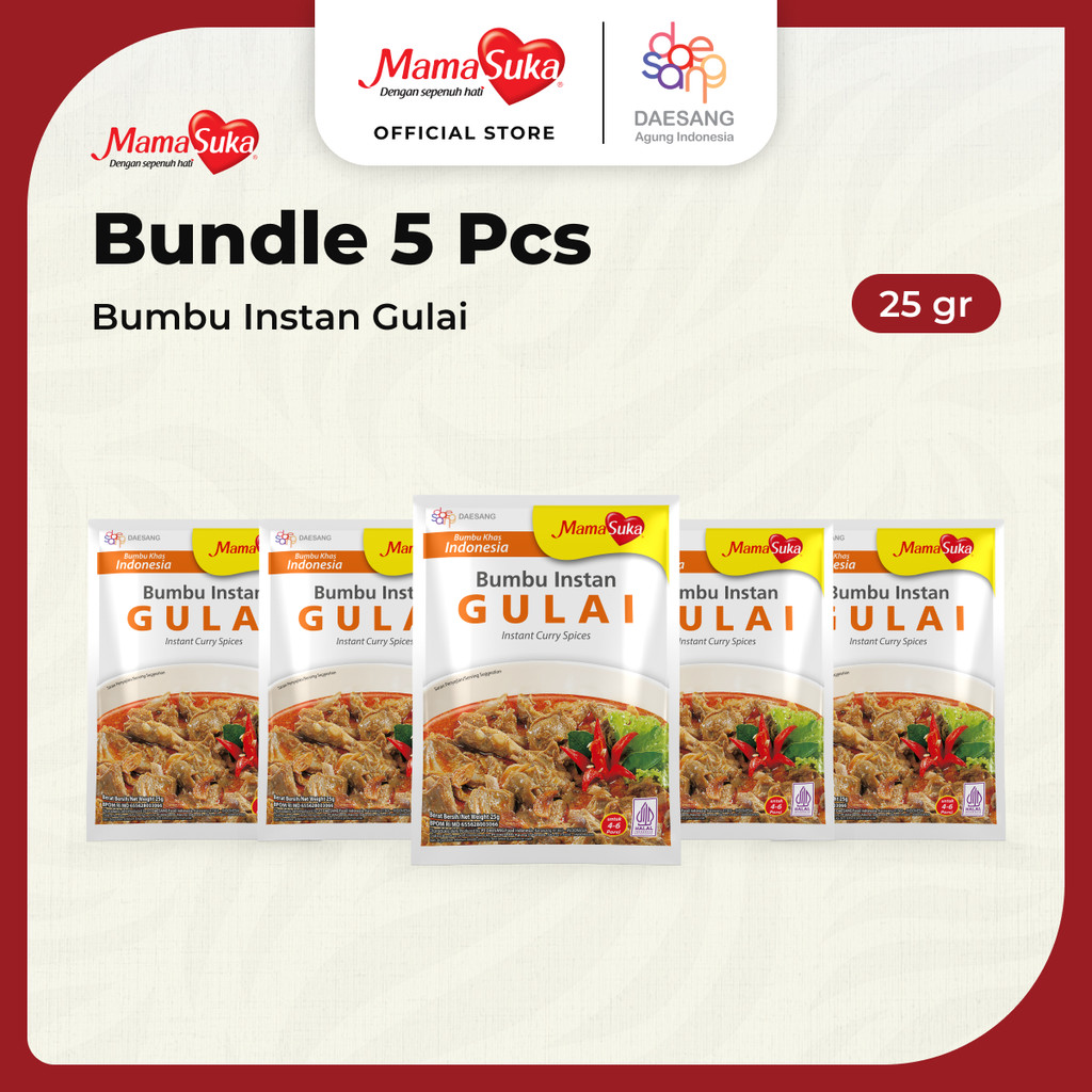 

Bundle 5 pcs - MamaSuka Bumbu Gulai 25 gr