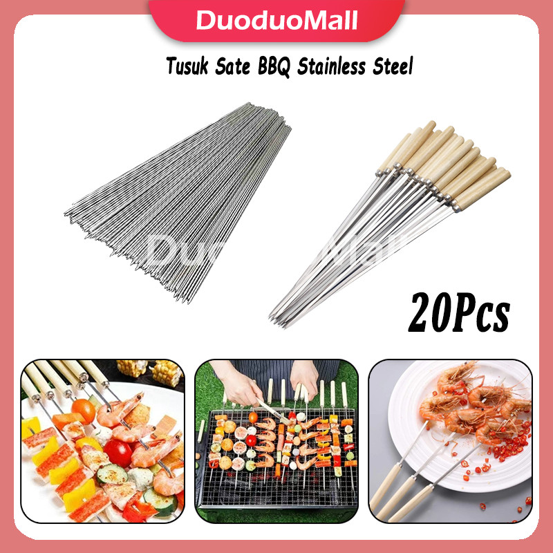 Tusuk Sate BBQ Stainless Steel / Alat Tusuk Sate BBQ