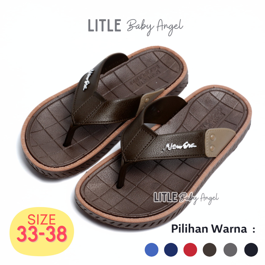 Sandal Jepit Anak Cowok Sendal Karet Anak Laki Laki SD SMP Tanggung Usia 4 5 6 7 8 Tahun New Era-803