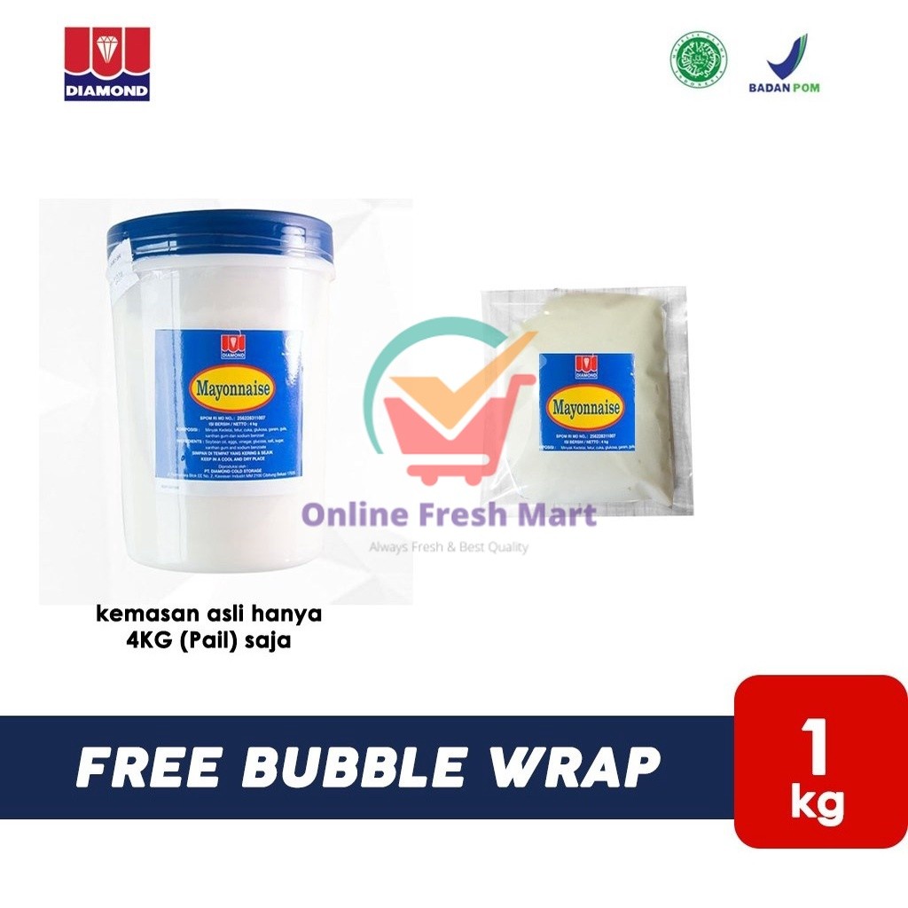 

Diamond Mayonnaise Reguler (1 kg) - Online Fresh Mart Denpasar