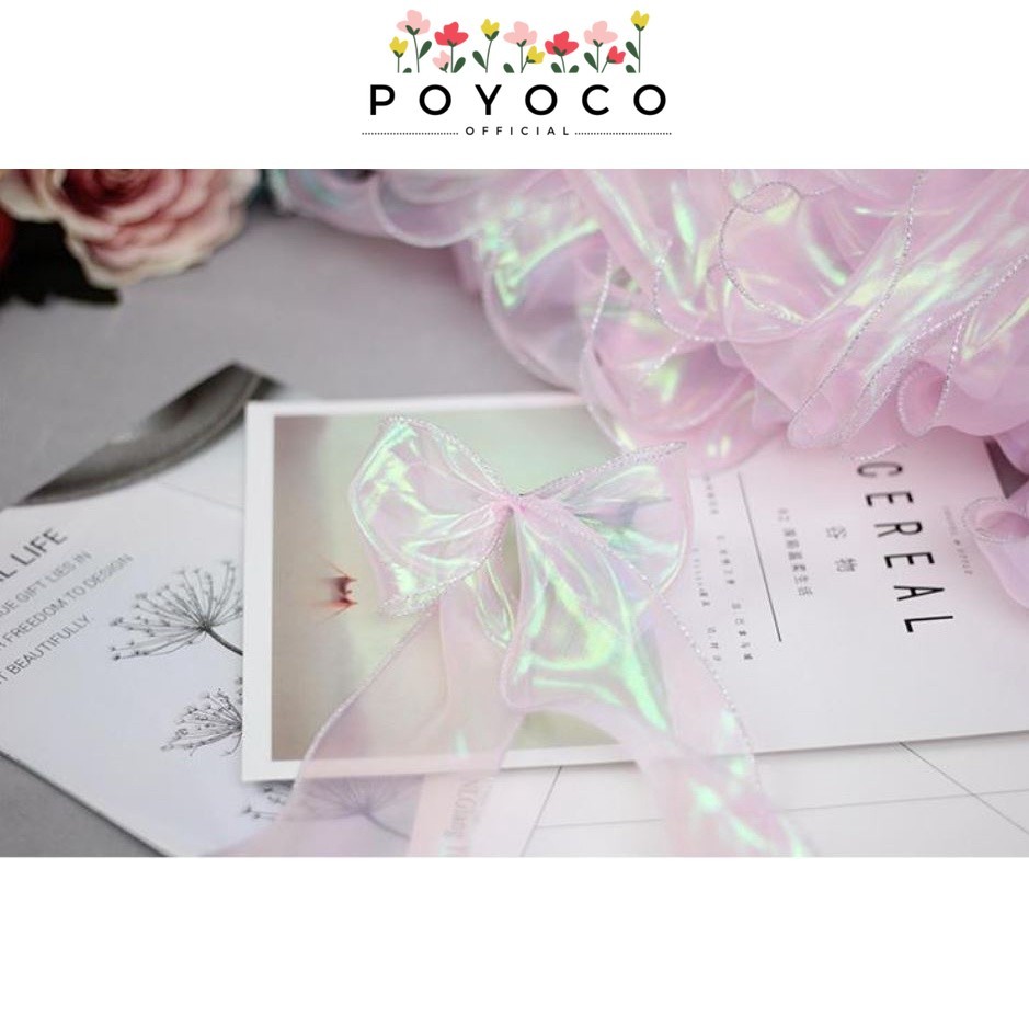 

POYOCO - PTA5 HOLOGRAM Pita Korea / Pita Colorful / Pita Kado Bunga Cantik Glossy Warna Warni No Cangkang