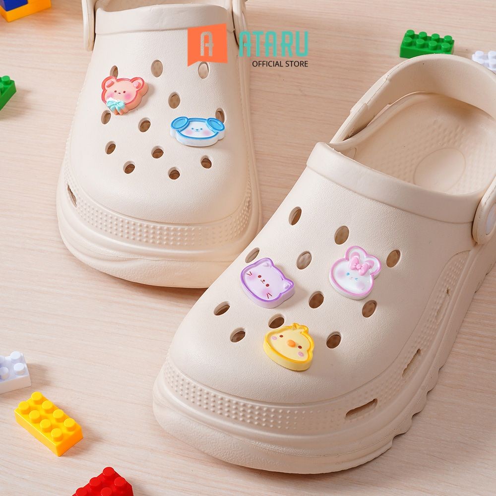 Ataru Set 5 Pcs Aksesoris Sandal Cute Animal Shoes Charm Bitz Sendal Bits Sandal Hiasan Sepatu Senda