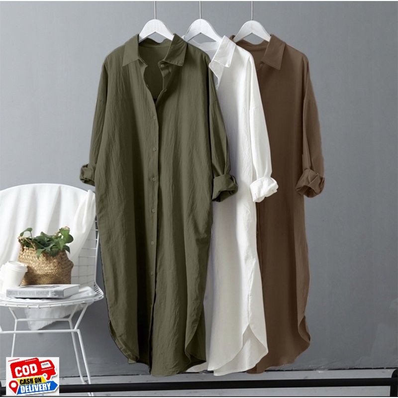 TUNIK CRINKLE / LOVA LONG TUNIK JUMBO POLOS   Crinkle Airflow