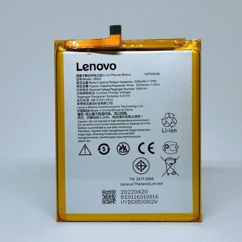 Baterai Batre LENOVO S5 K520 K520T LB002 ORIGINAL 100 / Battery Batteray Batere Batre Batrai Btr Bat