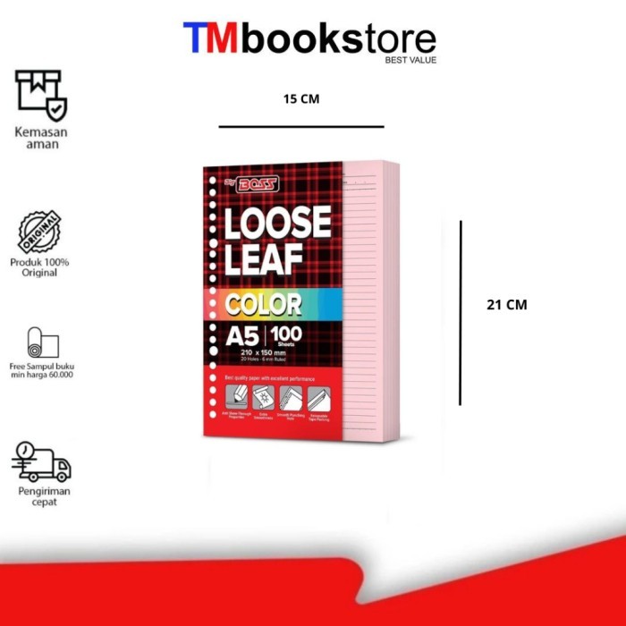 

LOOSE LEAF A5 100 PINK BIG BOSS TMBOOKSTORE BEST SELLER