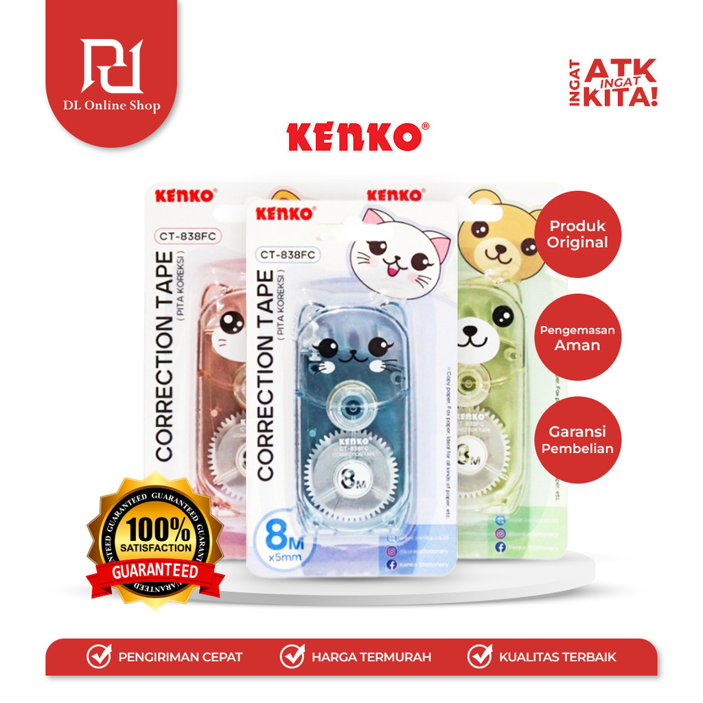 

KENKO PITA KOREKSI/ CORRECTION TAPE CT-838FC [8M x 5mm] (1PC)