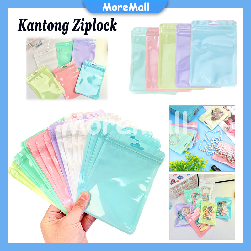 

Klip Zipper Ziplock Bening Warna / Kantong Ziplock Warna Warni