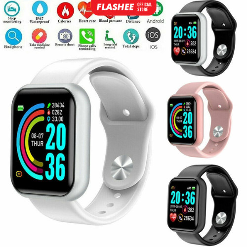 Flashee Smartwatch wanita Y68 Smart watch y68 Smartband Y68 Smart band Y68 Smartwatch Pria