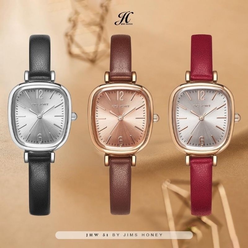 JIMS HONEY JHW 51 JAM TANGAN WANITA ANALOG KECIL CEWEK ANTI AIR FREE EXCLUSIVE BOX