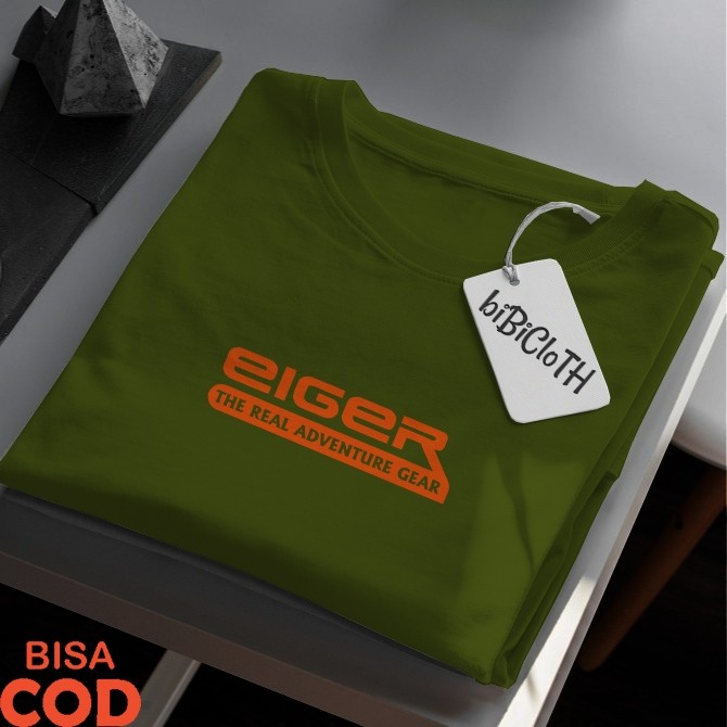 New Kaos Lengan Pendek Brendet { Orange eiger} Unisex PRIA & WANITA