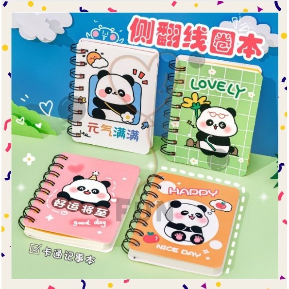 

FF PROMO - Notebook Ring A7 Motif Panda Lucu Animal Import Gaya Korea Jepang Notepad Murah Untuk Sekolah 80 Lembar