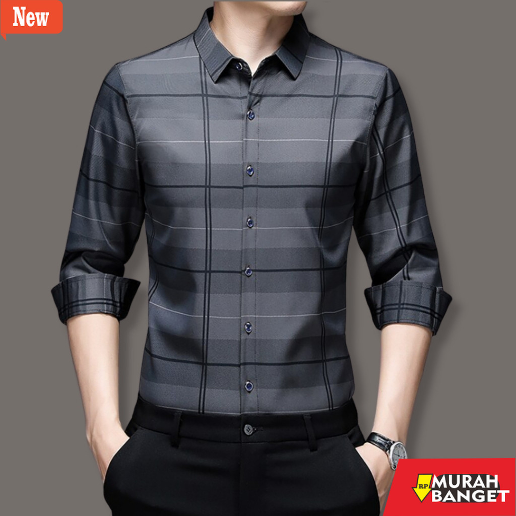 kemeja kotak kotak cowok NEW  Kemeja Miles - Kemeja Pria - Kemeja Pria Kotak - Kemeja Pria Formal - 