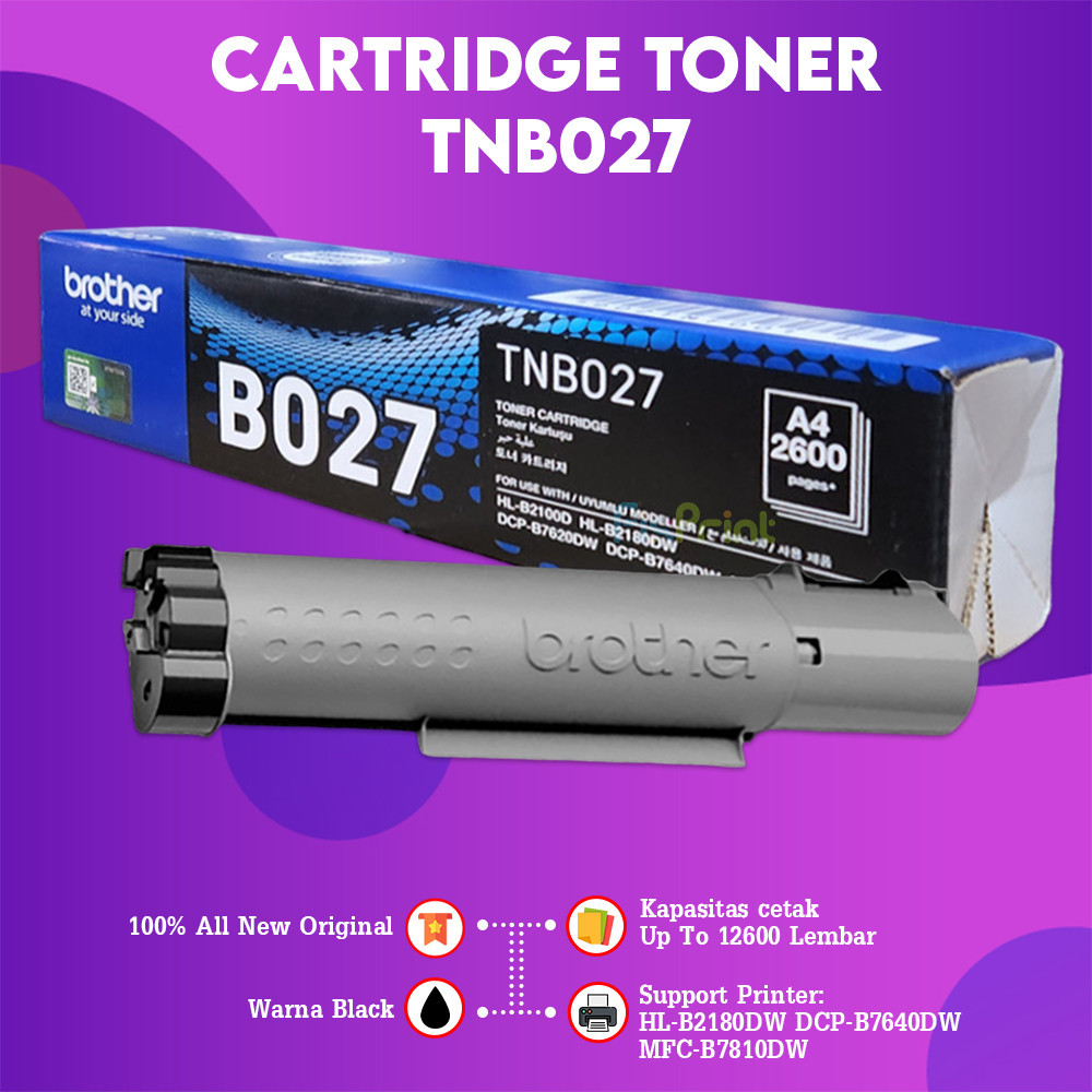 FixPrint Toner Cartridge TNB027 TNB027Black Original Printer Brother DCPB7640DW HLB2180DW MFCB7810DW