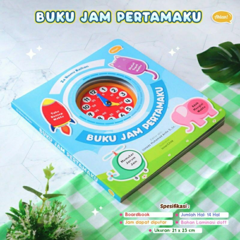 JAM PERTAMAKU Buku 3 Dimensi Jarum Jam bisa Diputar