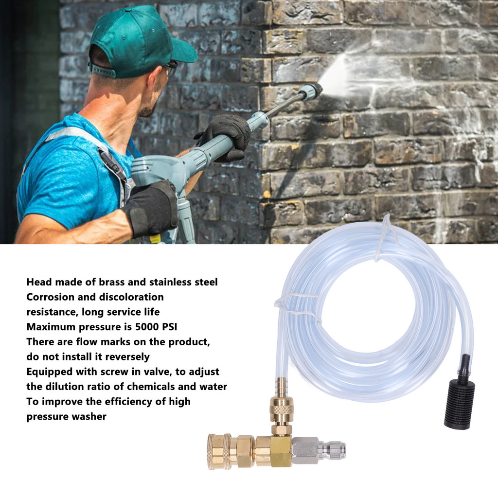 Downstream Injector Chemical Injector Brass Stainless Adjustable Downstream Injector with 9.8ft Tube