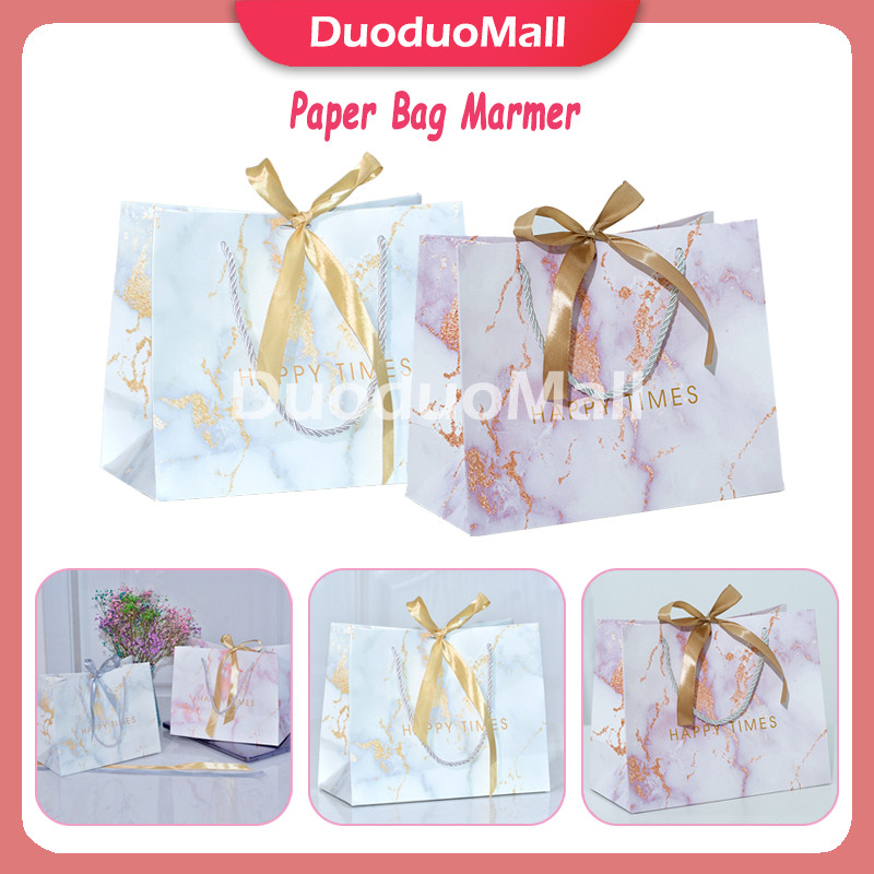 

Paper Bag Marmer/Tas Hampers Marble