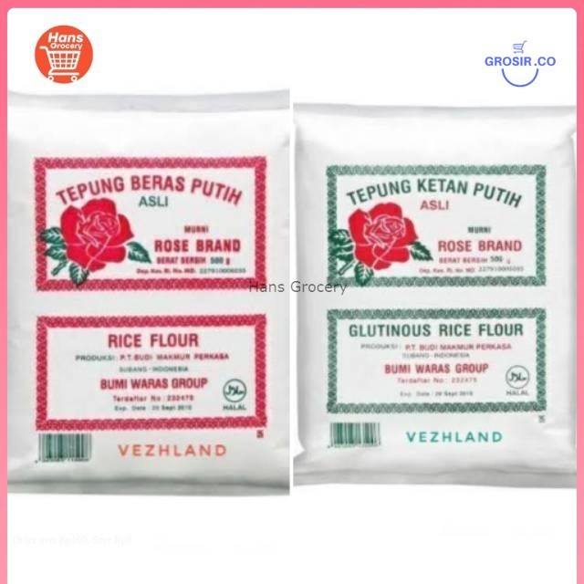 

Grosir Tepung Beras & Tepung Ketan Rosebrand 500 Gram