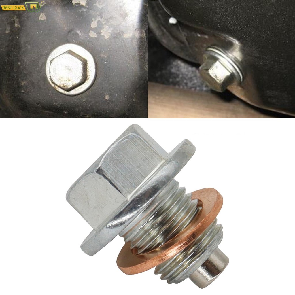 Magnetic Oil Drain Plug Sump Drain Nut M12*1.25MM Oil Drain Bolt Screw Oil Sump Drain Plug for Toyot