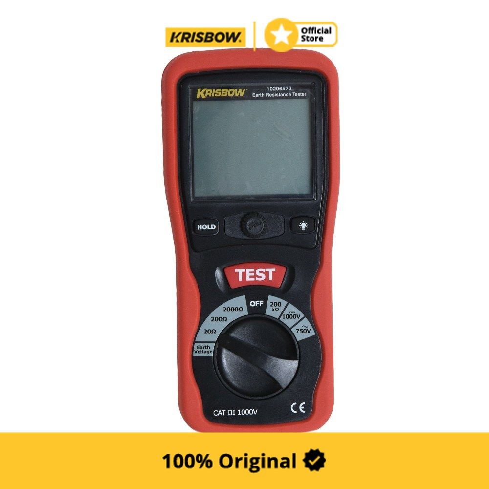 Krisbow Alat Ukur Earth Tester Digital 2000 Ohm Earth Tester Ground Measurement Tool