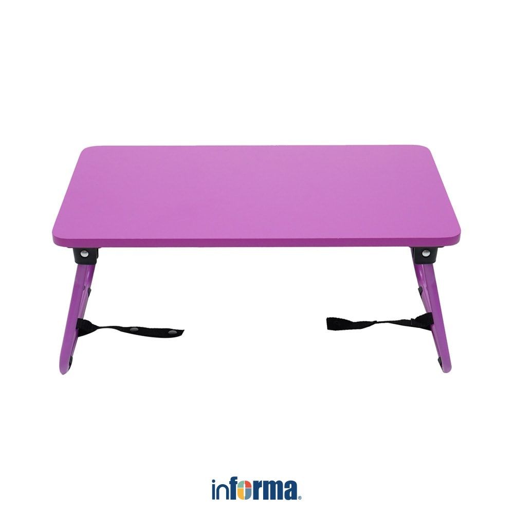 Informa Mini Oxy Meja Laptop Lipat Anak Dengan Strap - Pink Folding Table Foldable Study Desk Meja B
