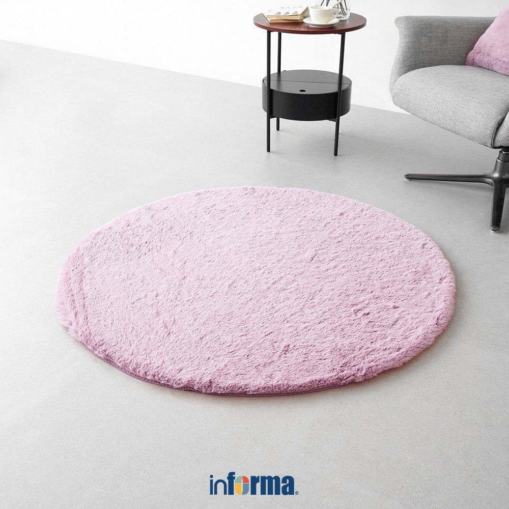 Informa Karpet 120 cm Frosty Faux Fur - Ungu Alas Ruangan Permadani Aesthetic Furniture Indoor Carpe