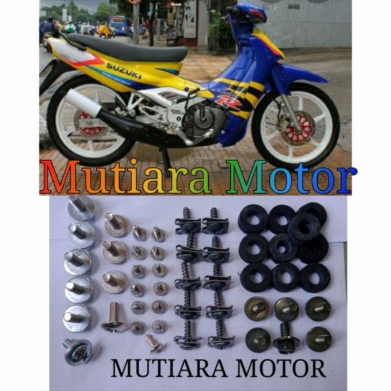 Baut Baud Scrub full body Suzuki Satria kotak lumba plus karetnya .