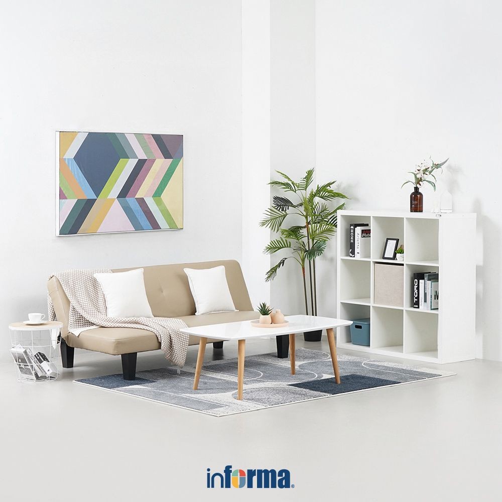 Informa Oakland Sofa Bed Kulit - Cokelat Cappuccino