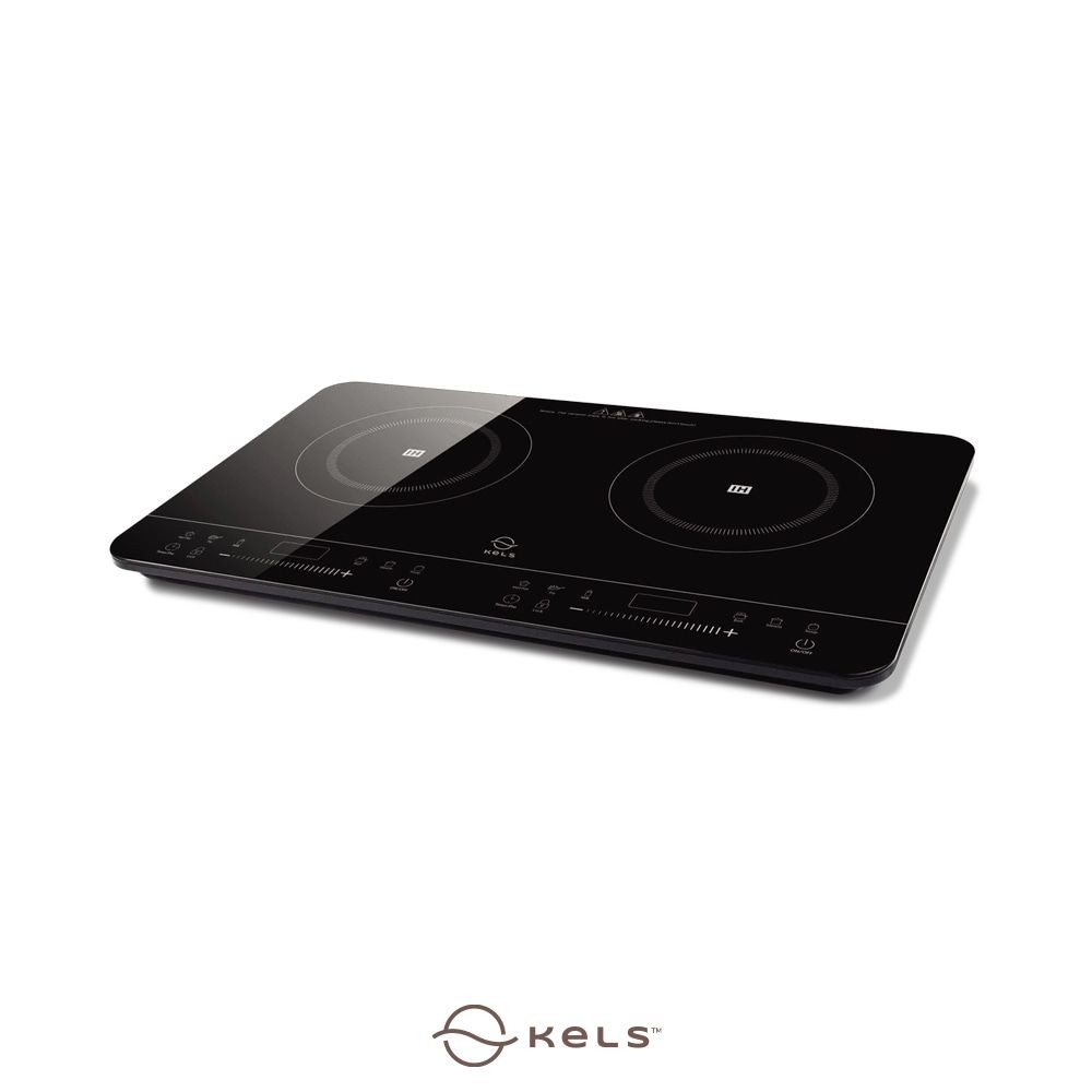 Kels Terron Kompor Double Induksi - Hitam Induction Stove Kompor 2 Tungku Perlengkapan Dapur Alat Ma