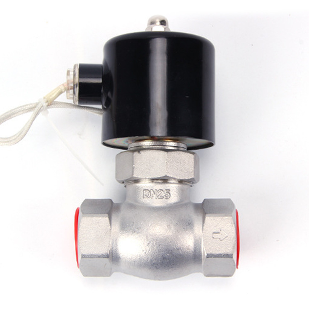 Stainless steel pilot piston steam solenoid valve, AC 220V DC 24V high temperature and high pressure