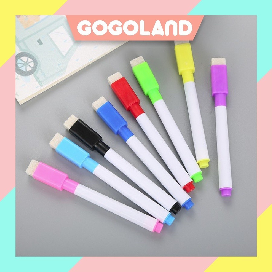 

⭐Gogoland⭐ SPIDOL MINI KECIL TINTA HITAM UNTUK WIPE & CLEAN WHITE BOARD BISA DI HAPUS + PENGHAPUS S001