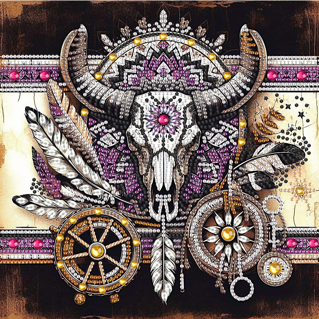 

Diamond Art Painting Kits for Adults,DIY Ox bone 5D Special Shape Diamond Art Kits,Diamond Gem Art Painting for Wall Decoration